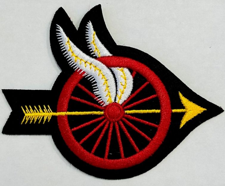 MOTOR OFFICER PATCH - WHEEL WITH WINGS POINTING RIGHT - 3.5" x 4" - SEW ON.